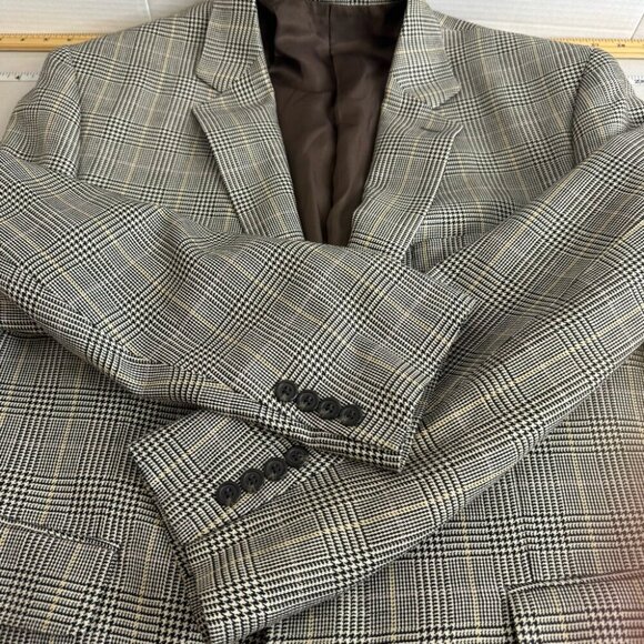 Lauren Ralph Lauren Men’s Glen Plaid 100% Silk Sport Coat Blazer Size 42 S - Picture 6 of 15
